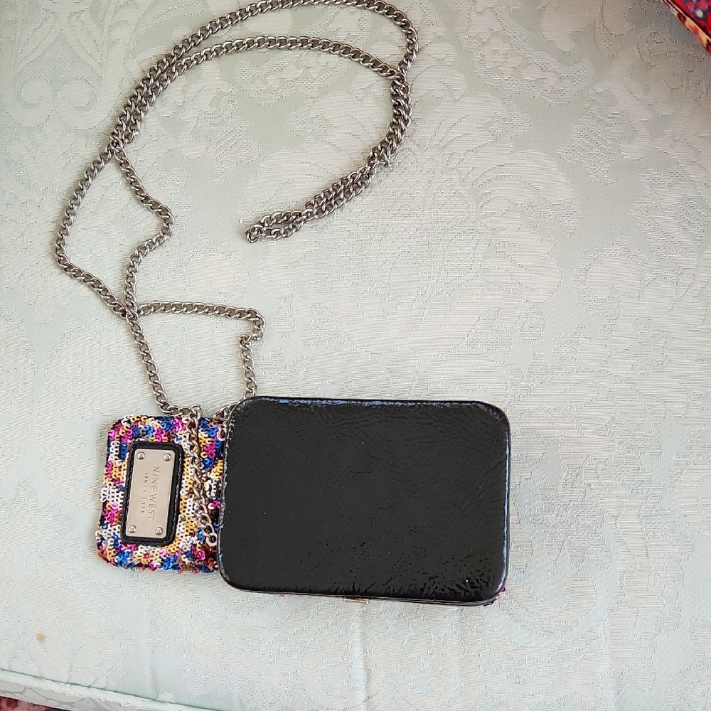Nine West Sequined Shoulder Wallet/Purse - Picture 4 of 4